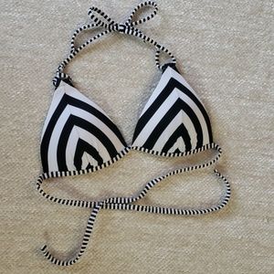 Striped Tie Bikini Top